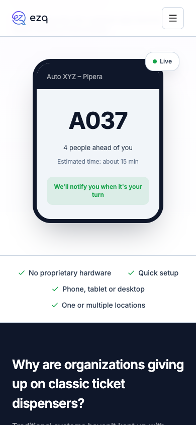 Le ticket numérique tel que le visiteur le voit sur son téléphone, directement dans le navigateur.